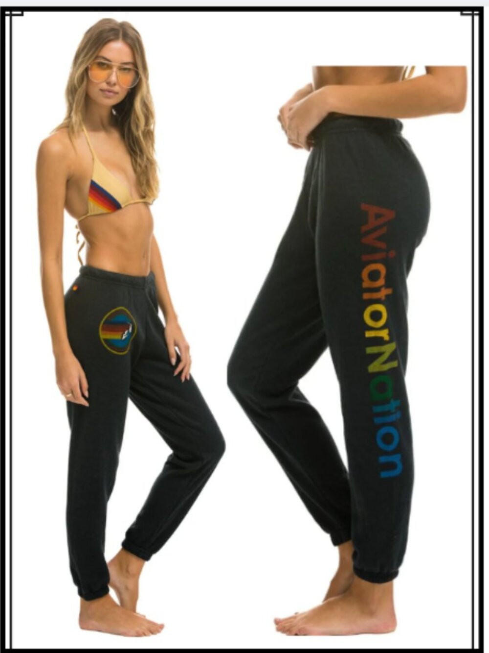 AVIATOR NATION SWEATPANTS - CHARCOAL